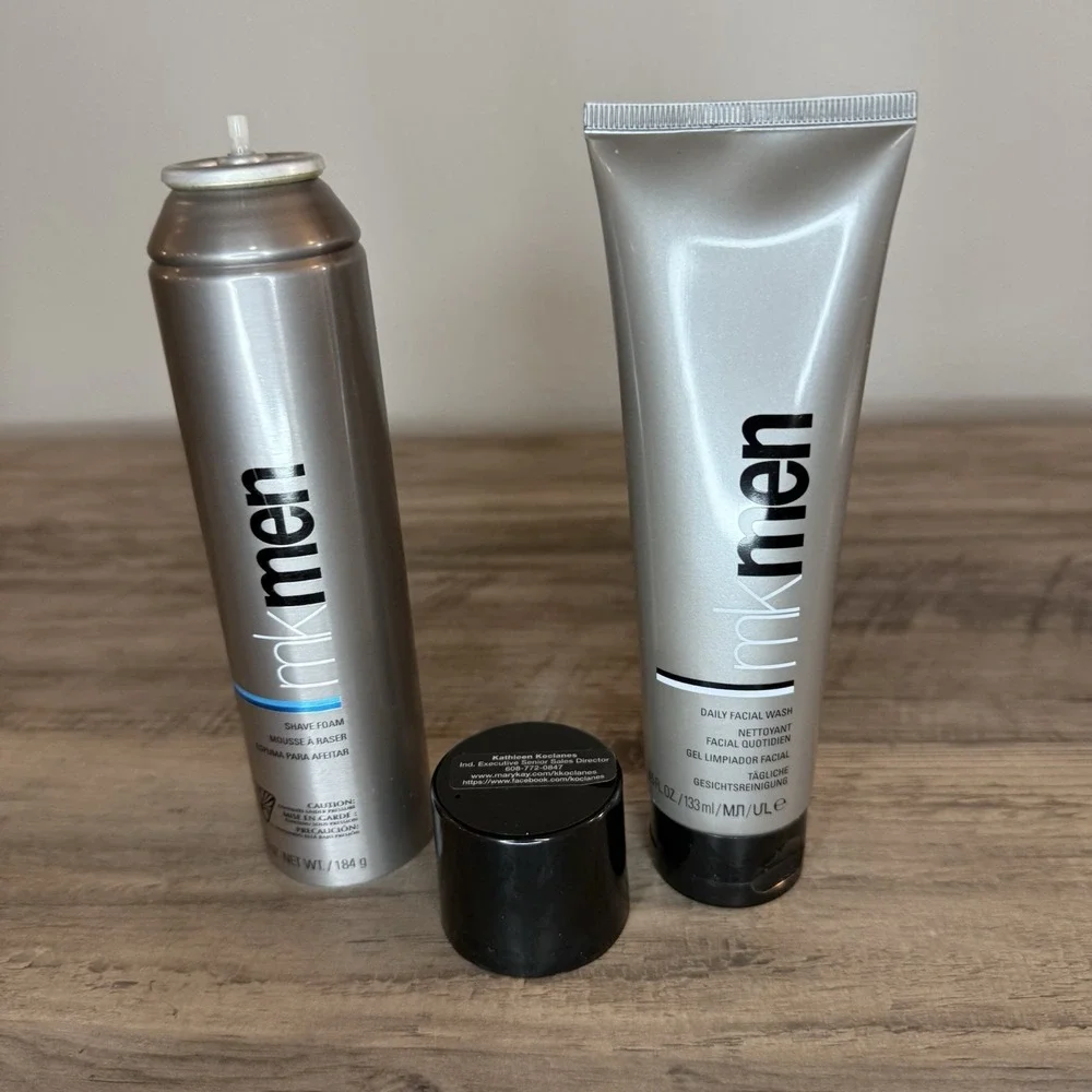 New Mary Kay MK Men Shave Foam 6.5Oz & Daily Facial Wash 4.7 Oz Set Discontinued
